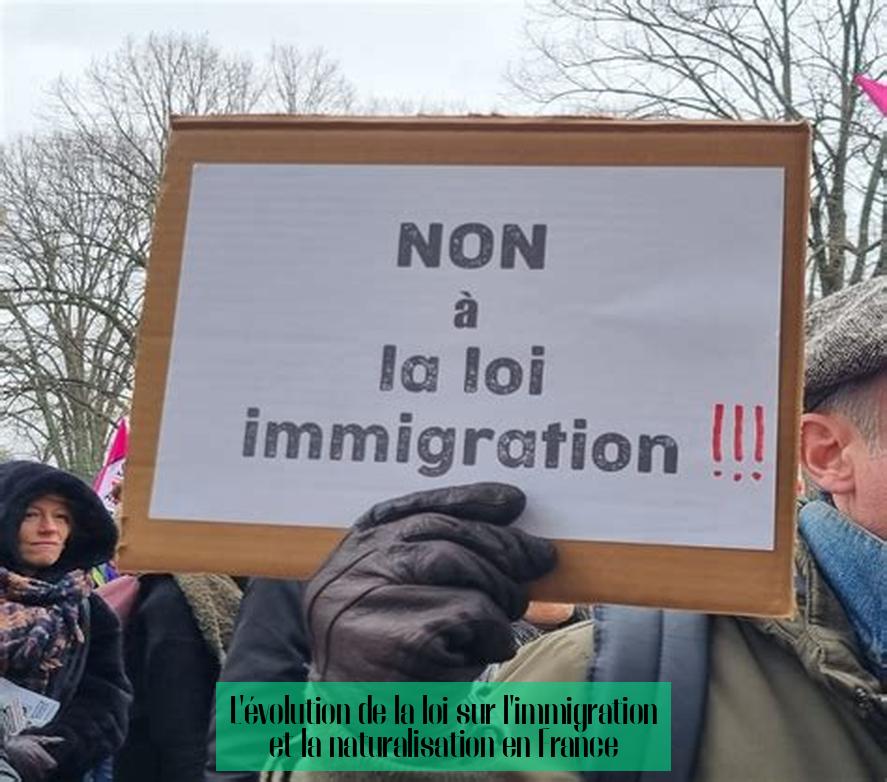 L'évolution de la loi sur l'immigration et la naturalisation en France