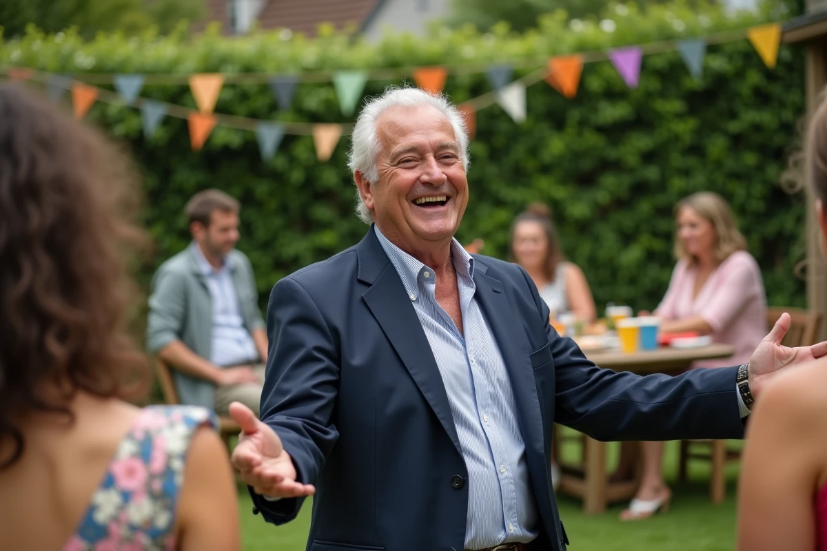 Homme de soixante ans riant lors d